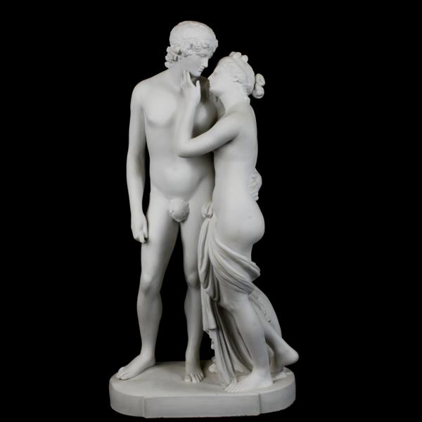 Appraisal: Parian figural grouping of Venus and Adonis after Antonio Canova