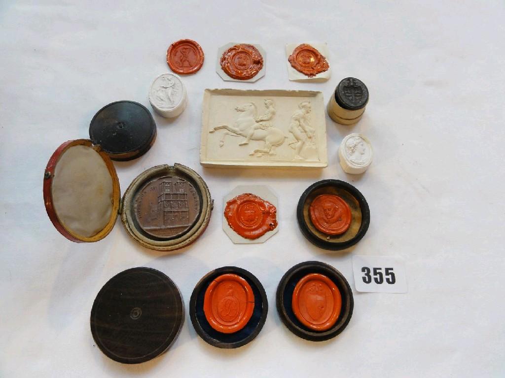 Appraisal: A collection of various th century wax and other seals