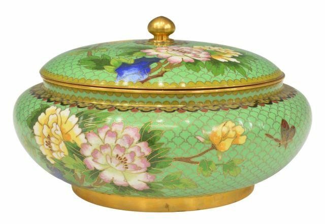 Appraisal: Chinese cloisonne enamel covered box mid to late th c