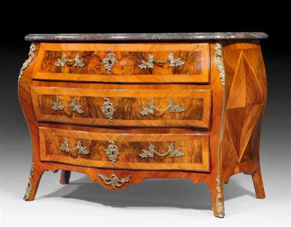 Appraisal: COMMODE Louis XV in the style of M ENGSTROM Mathias