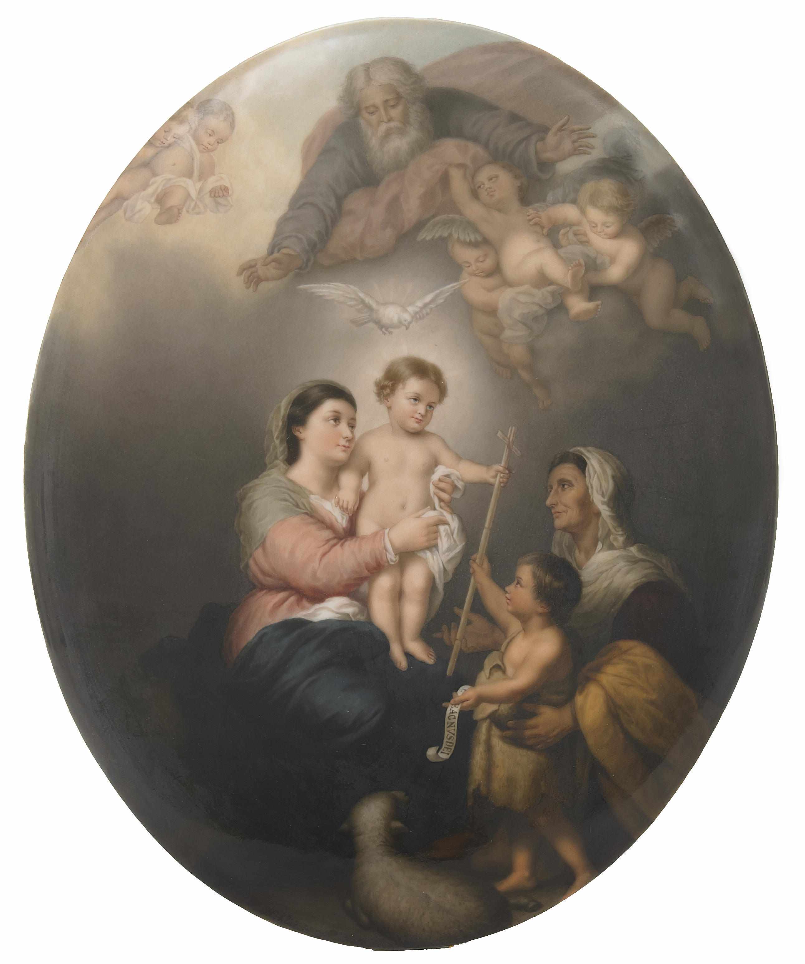 Appraisal: A Berlin K P M oval porcelain plaque late th