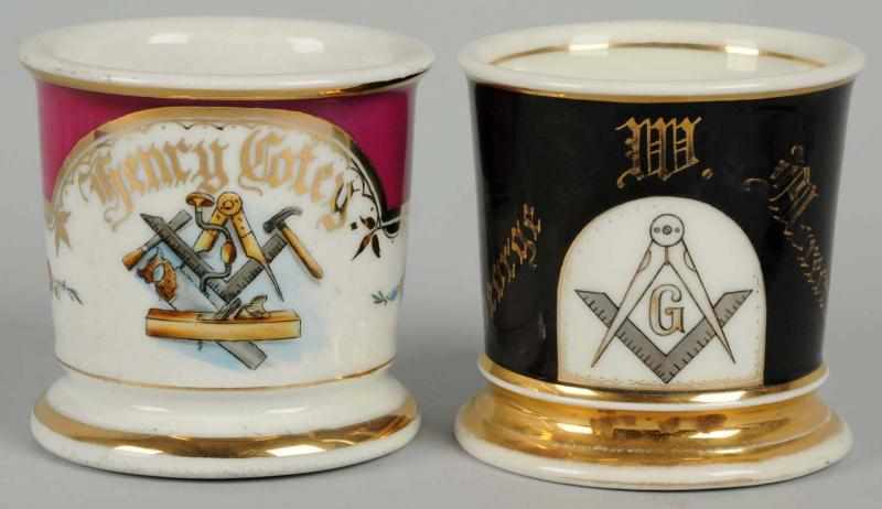 Appraisal: Lot of Architect Shaving Mugs Includes one with gilt name