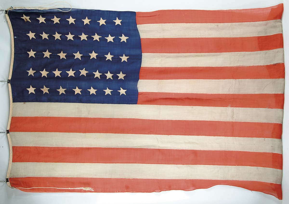 Appraisal: -STAR AMERICAN FLAG x flag is all hand-sewn and of