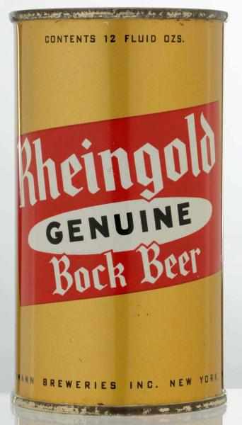 Appraisal: Rheingold Genuine Bock Beer Flat Top Beer Can - NY