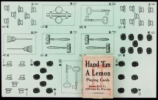 Appraisal: Lemon Card Co Hand Em A Lemon Playing Cards Milwaukee