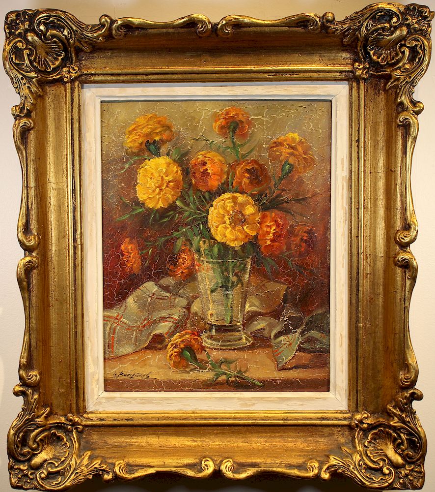 Appraisal: Signed European School Still Life Painting Signed European School Still