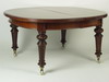 Appraisal: BANQUET TABLE - Early Victorian solid plank figured mahogany large