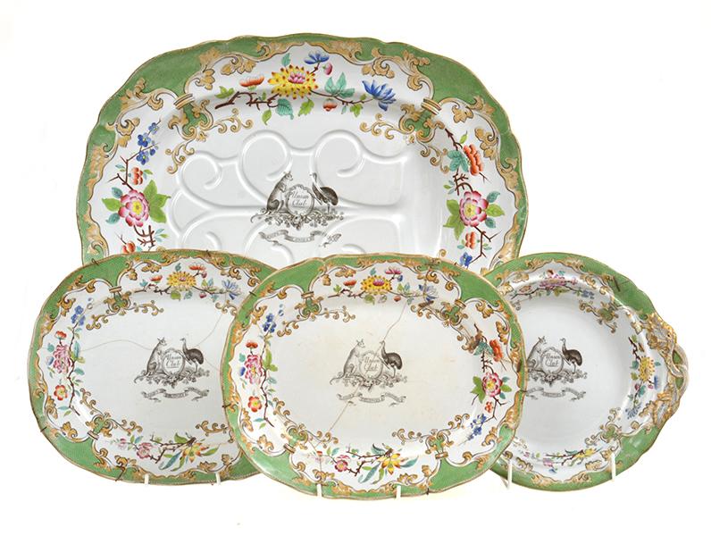 Appraisal: MINTON AND BOYLE MEAT TRAY ALONG WITH THREE SERVING DISHES