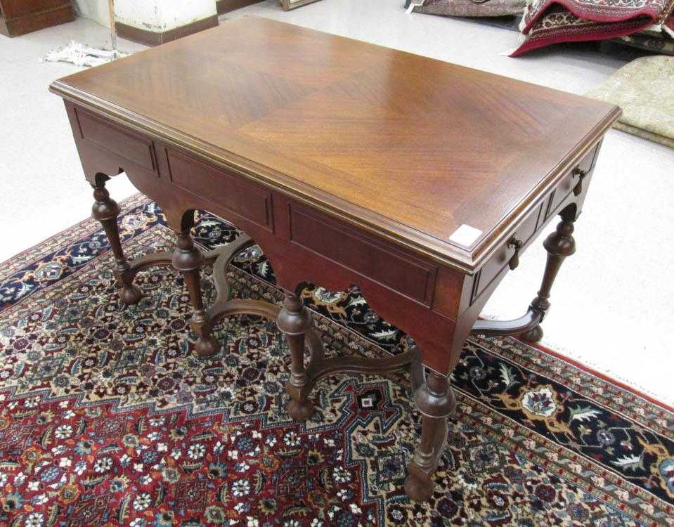 Appraisal: WILLIAM MARY STYLE LIBRARY DESK Pooley Furniture Co makers New