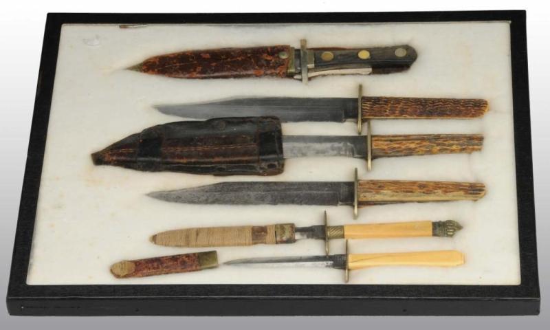 Appraisal: Lot of Bowie Knives with Sheaths Condition Excellent Size Largest