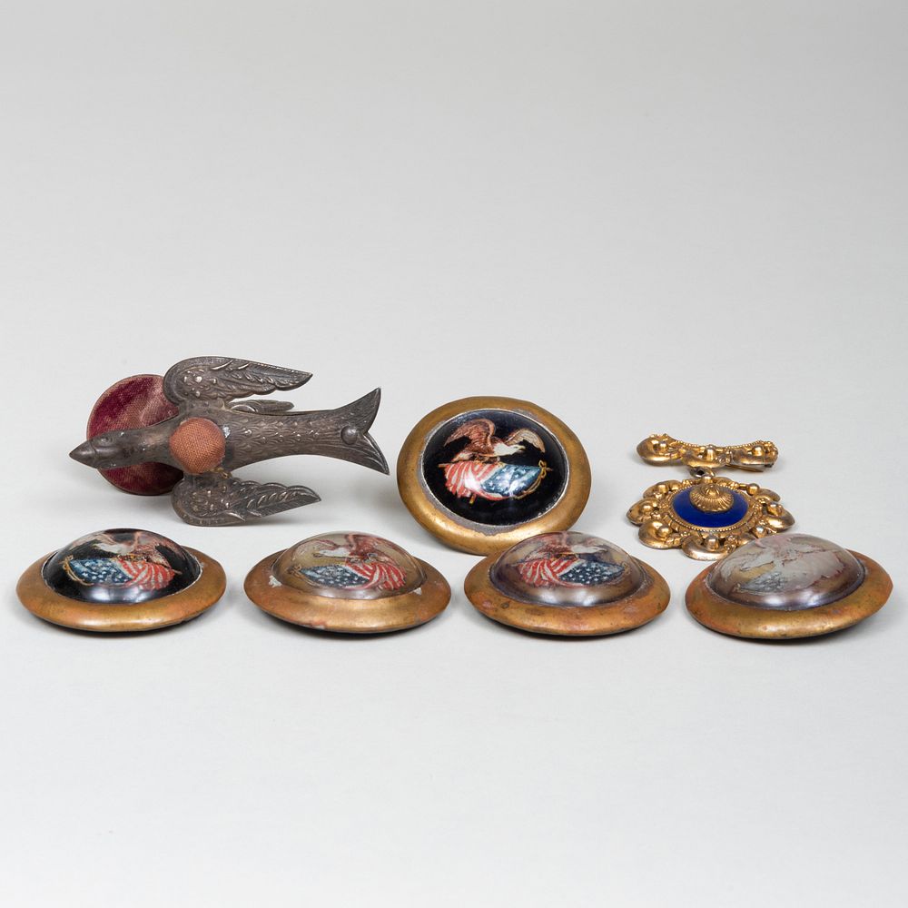 Appraisal: Group of Five American Medallions Together with A bird form