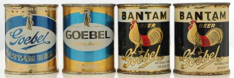 Appraisal: Goebel -Ounce Flat Top Beer Cans - bottom has been