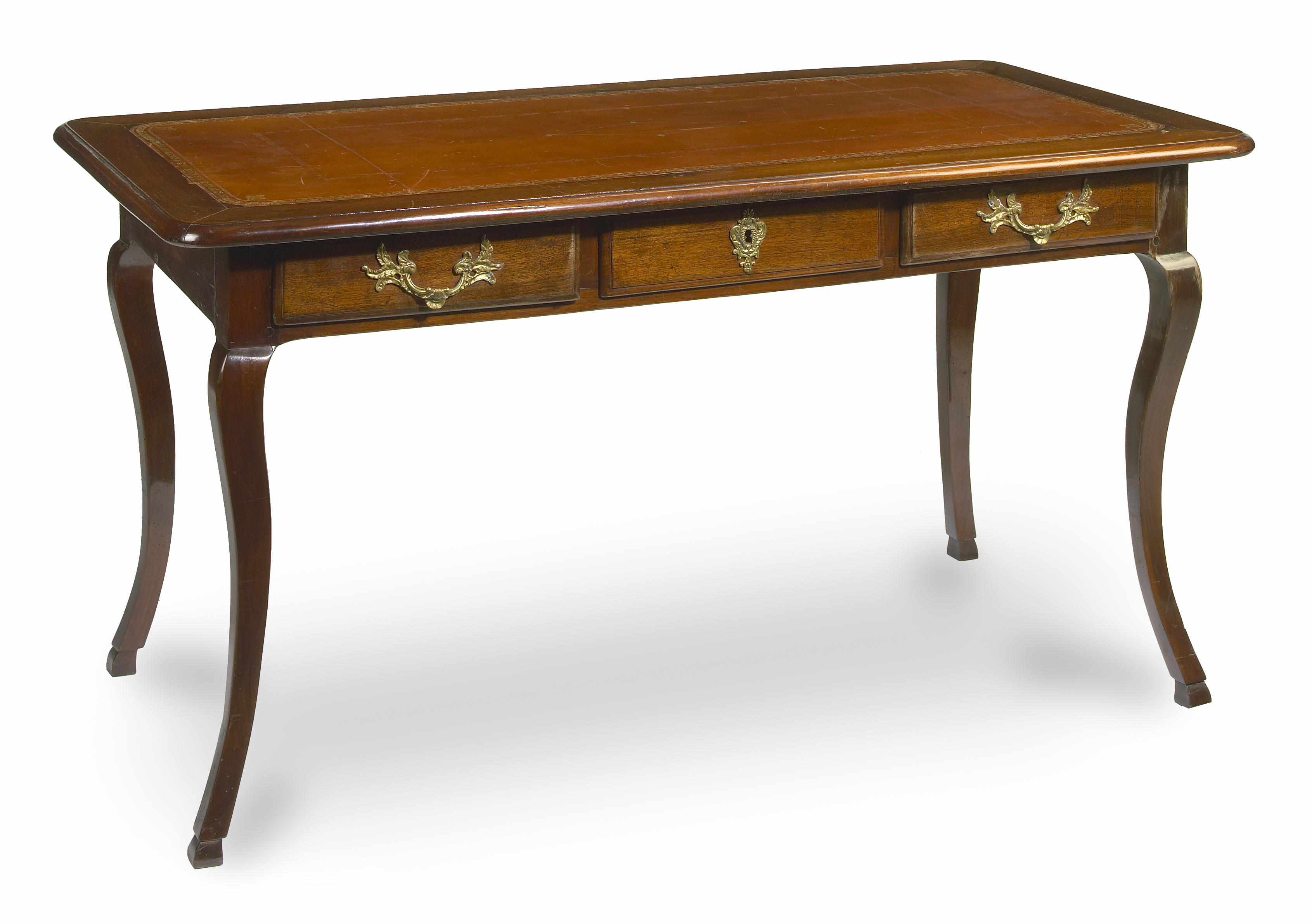 Appraisal: A Louis XV Provincial walnut bureau plat third quarter th