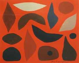 Appraisal: John Coburn - Study for Burning Land gouache signed 'Coburn'