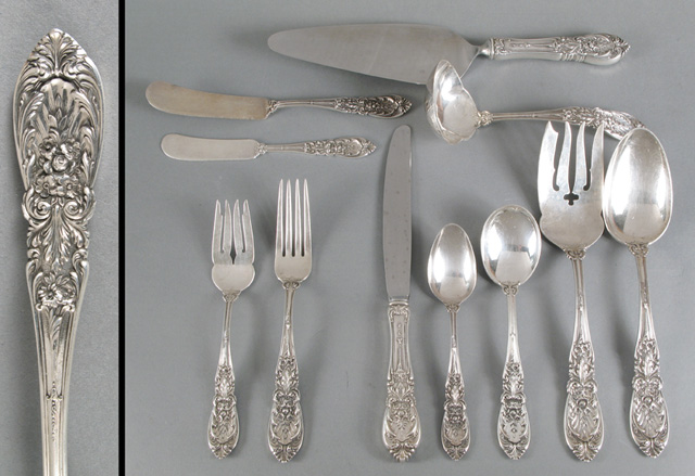 Appraisal: INTERNATIONAL STERLING FLATWARE SET STORAGE CHEST pieces Flatware in the