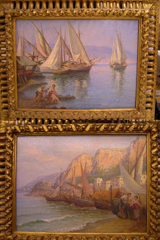 Appraisal: Carlo Ferranti Italian - two signed Italian oil on canvas