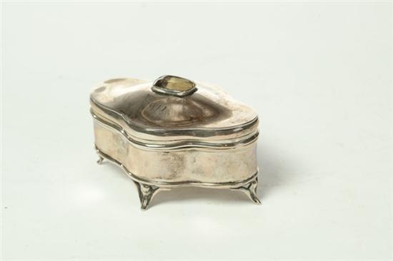 Appraisal: ENGLISH SILVER BOX Chester hallmarks for Small footed box engraved