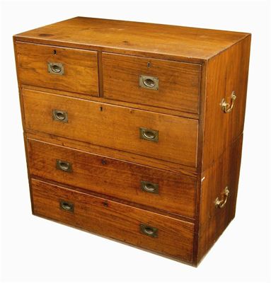 Appraisal: A teak military chest by S Waring Sons Liverpool in