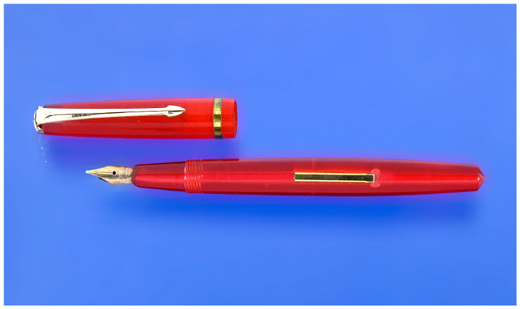 Appraisal: Conway Stewart Dinkie Fountain Pen Medium Nib In Red With