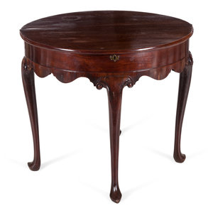 Appraisal: A George II Mahogany Gate-Leg Tea Table Mid- th Century