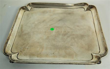 Appraisal: A modern square salver T Bradbury and Co London of