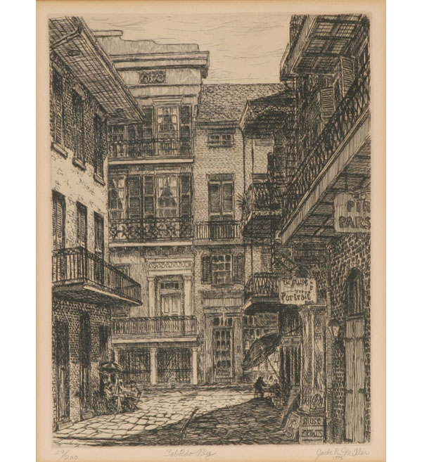 Appraisal: Jack R Miller American th century Cabildo Alley New Orleans