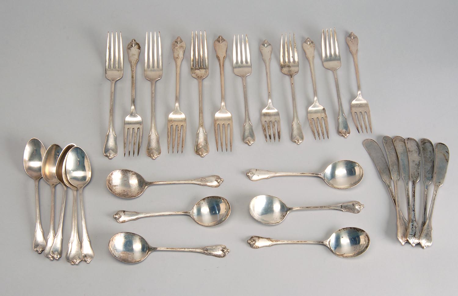 Appraisal: STERLING SILVER PARTIAL FLATWARE SET BY WALLACE MFG CO In