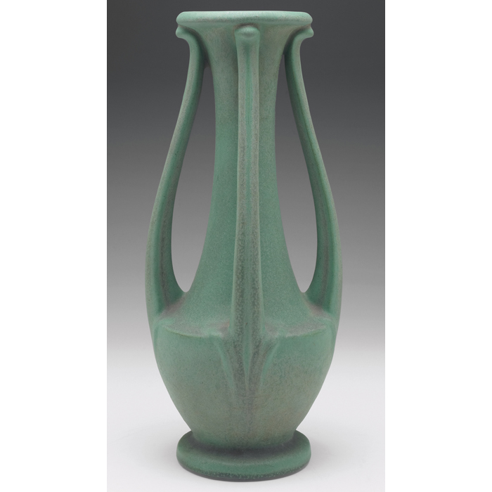 Appraisal: Teco vase designed by W J Dodd four handled form