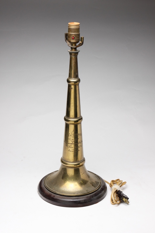 Appraisal: American nd half- th century brass Inscribed L T Johnson