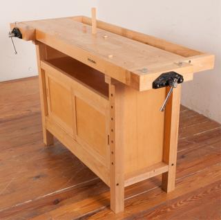 Appraisal: White Gate Double Vise Woodworking Bench White Gate woodworking bench