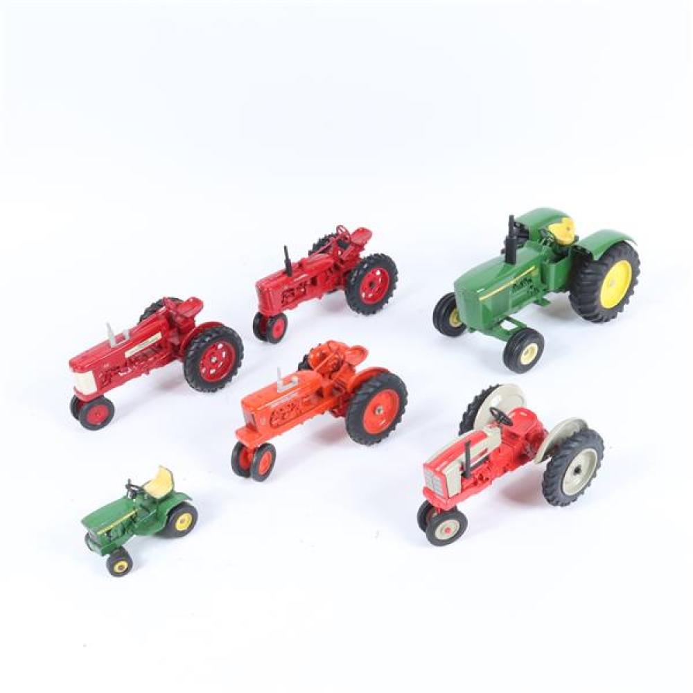 Appraisal: SIX TOY FARM TRACTORS ERTL ALLIS CHALMERS AND JOHN DEERE