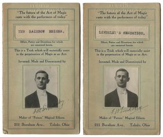 Appraisal: Lindsley F W Two Signed Magic Booklets Toledo ca s