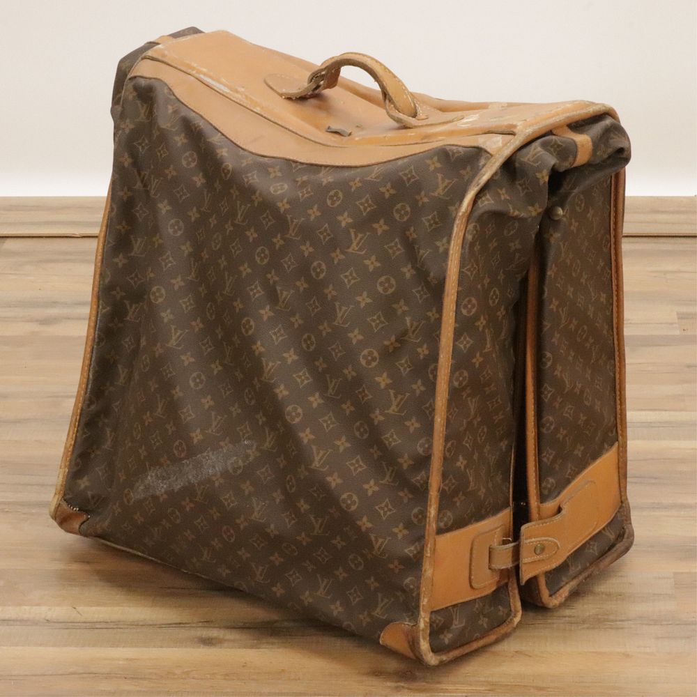 Appraisal: Vintage Louis Vuitton Folding Garment Luggage Vintage Louis Vuitton Folding