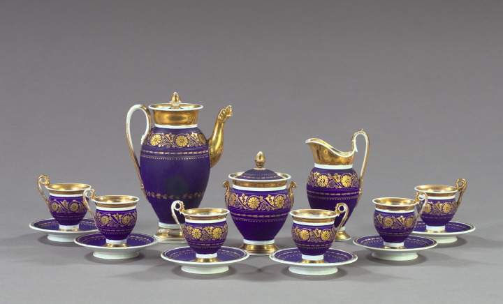 Appraisal: Fine Fifteen-Piece Paris Porcelain Coffee Service for Six Persons first