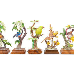 Appraisal: Five Royal Worcester Dorothy Doughty Porcelain Groups Height of tallest