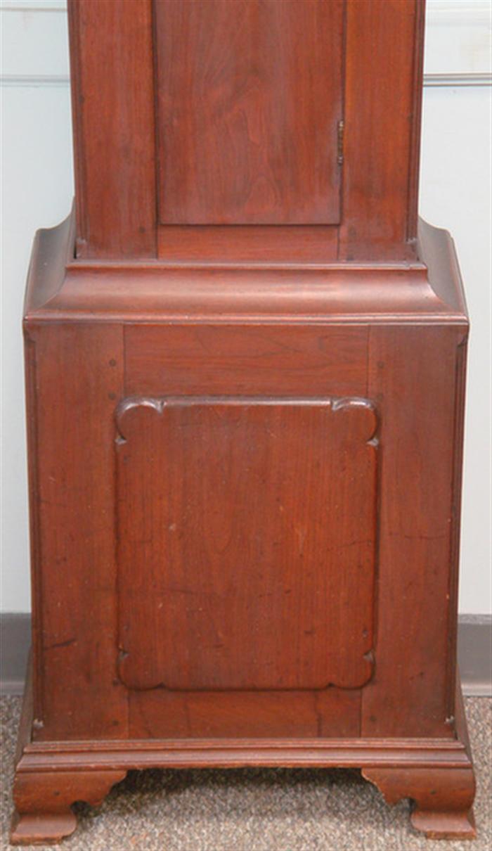 Appraisal: Walnut tall case clock by John Solliday Tinicum Bucks Co