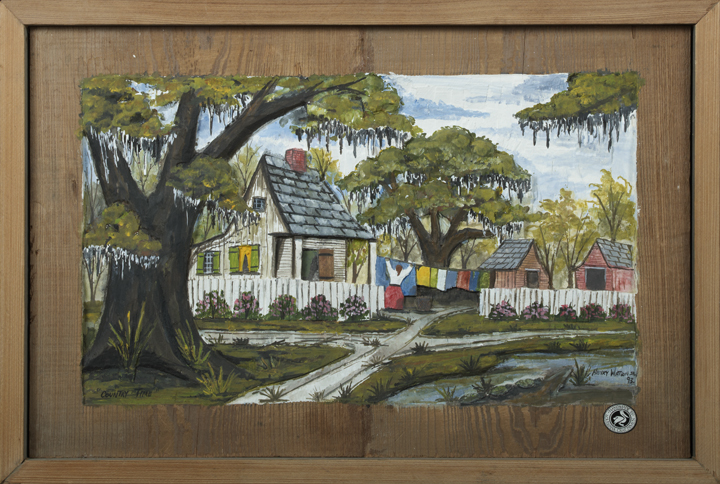 Appraisal: Henry Watson Sr American Louisiana b Country Time hand-painted bas-relief