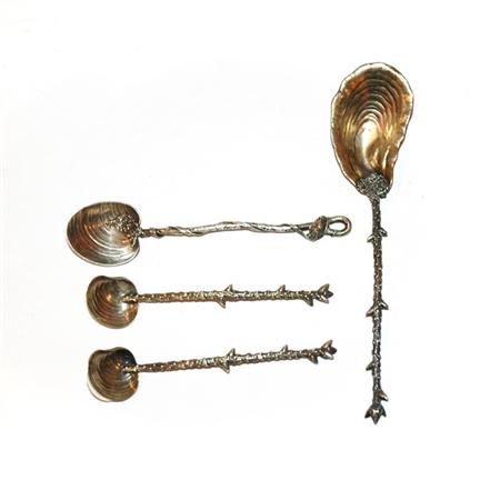 Appraisal: Four Gorham Aesthetic Movement Silver Spoons Estimate -