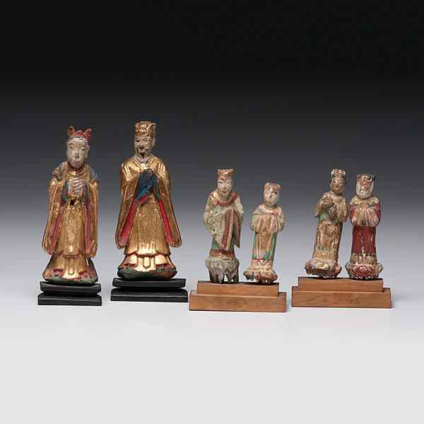 Appraisal: Tomb Figures Chinese a lot of six small tomb figures