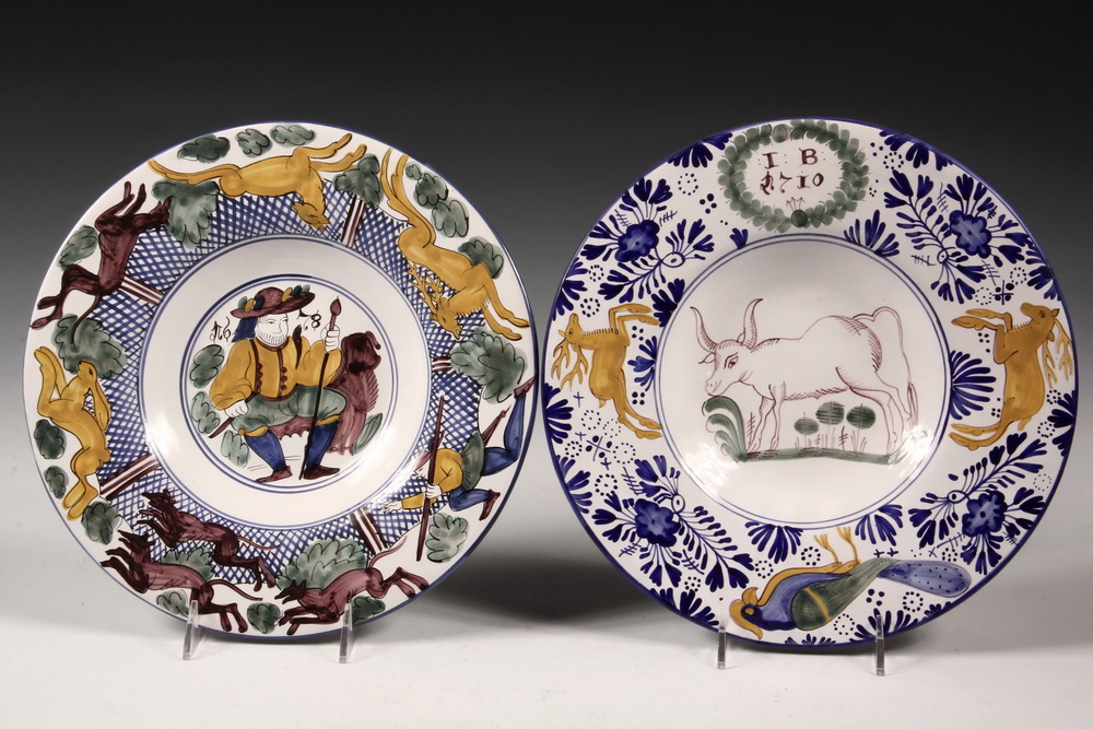 Appraisal: TH C COPIES OF TH C CHARGERS - French Majolica