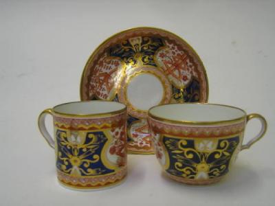 Appraisal: A SPODE PORCELAIN TRIO early th century gilded and painted