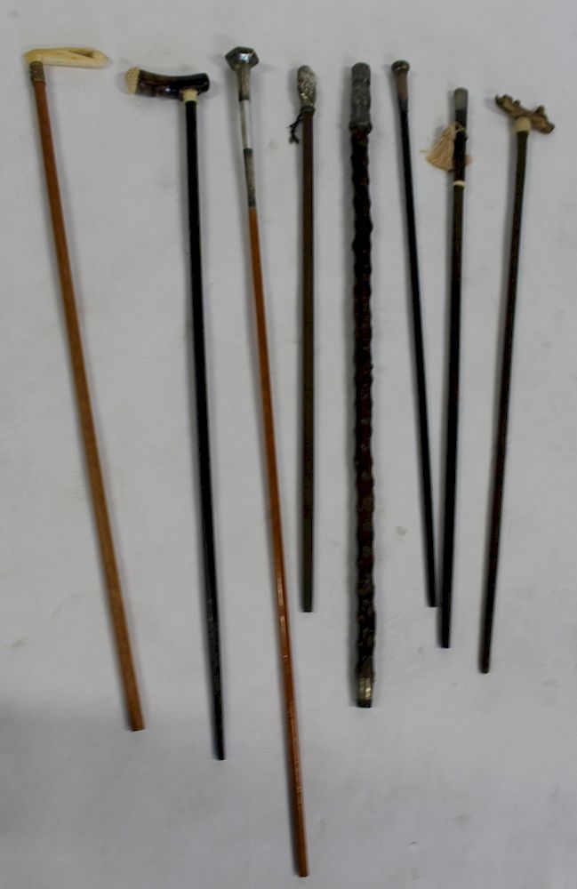 Appraisal: Lot of Assorted Antique Walking Sticks Canes From a Bronxville