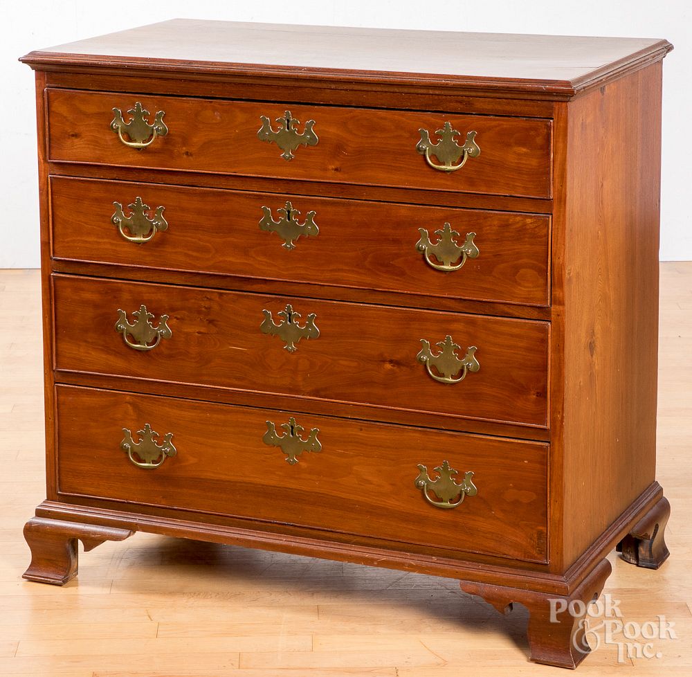 Appraisal: Pennsylvania Chippendale walnut chest of drawers Pennsylvania Chippendale walnut chest