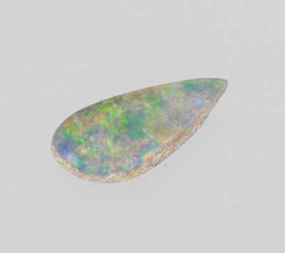 Appraisal: An Unmounted Black Opal UGL Report Freeform shape weighting carat