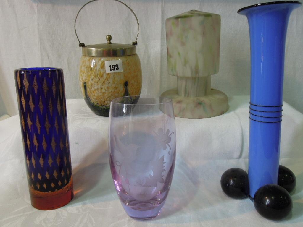 Appraisal: A collection of Studio and Art type glassware including a