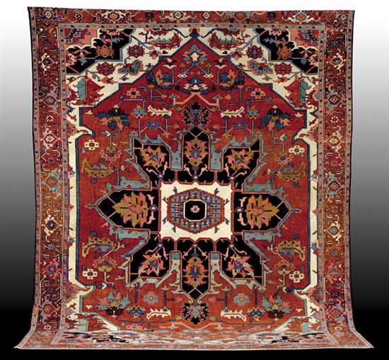 Appraisal: Antique Persian Serapi carpet circa ' x ' Good condition