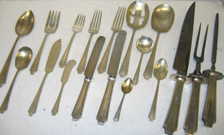 Appraisal: WHITING-GORHAM PROVIDENCE RI Sterling silver flatware service King Albert pattern