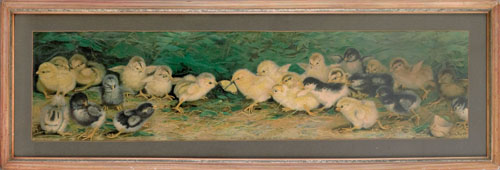 Appraisal: Ben Austrian American - chromolithograph titled Battle of the Chicks