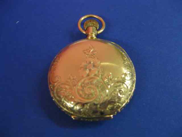 Appraisal: Waltham k Gold Pocketwatch ladies size fancy case '' diameter