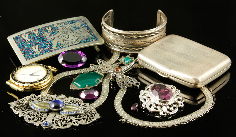 Appraisal: - Miscellaneous Sterling and Costume Jewelry Lot of miscellaneous sterling